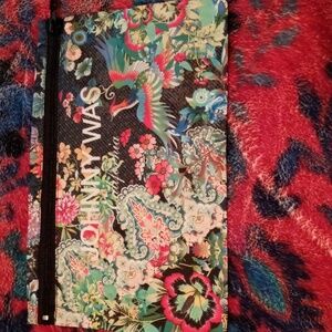Johnny Was Dreamer Print Nylon Zipper Makeup Pouch